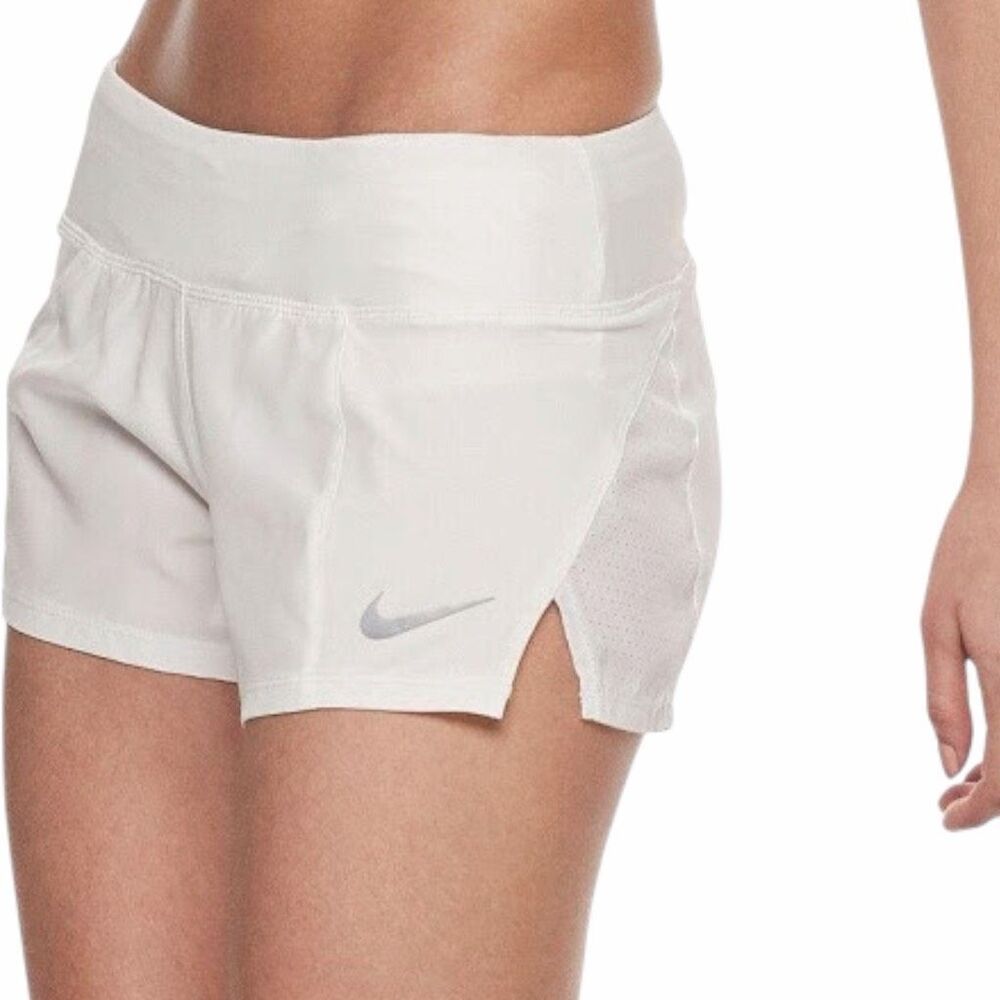 NIKE Women’s White Dri-FIT Running Shorts Size Medium